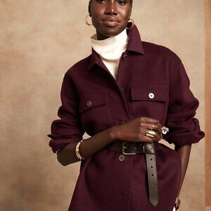 Banana Republic Double-Faced Shirt Jacket - NWOT - Sz Med. - Forest Green